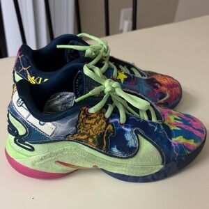 Nike Kids Multicolor Sneakers - Neon Green, Pink & Blue
